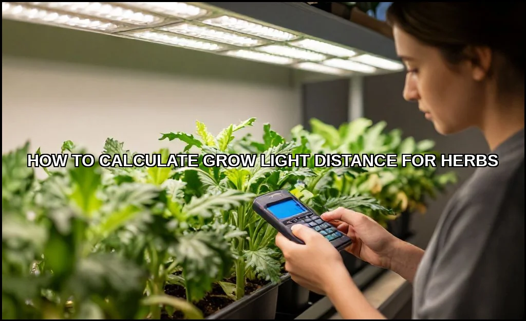 Calculate grow light distance for herbs