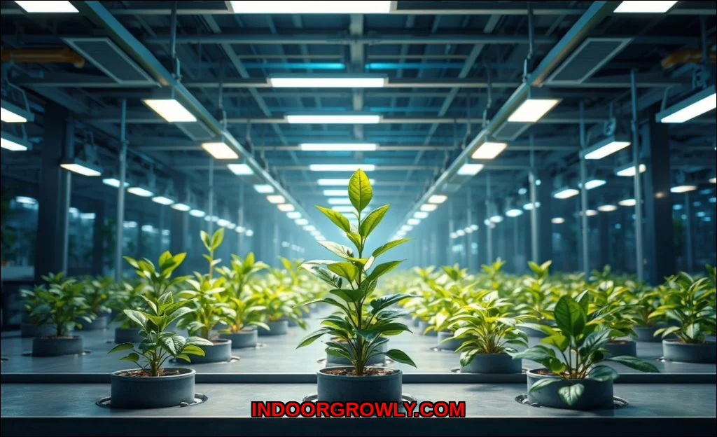 Clean vector illustration of how grow light automa