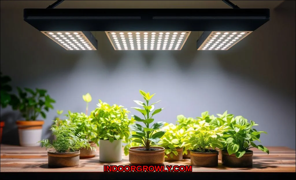 Clean vector illustration of how smart grow lights