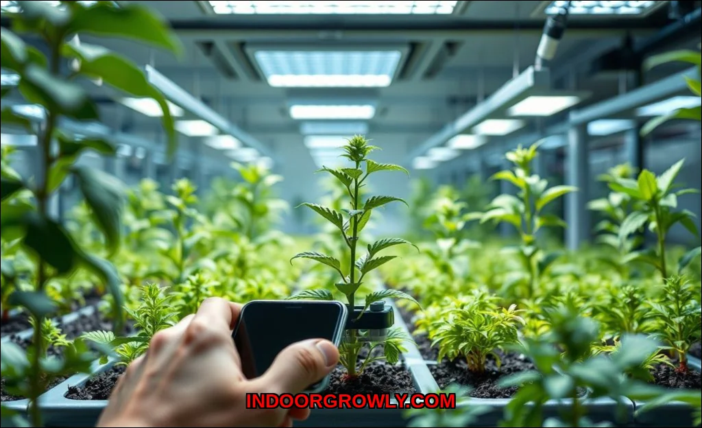 Clean vector illustration of smartphone-controlled