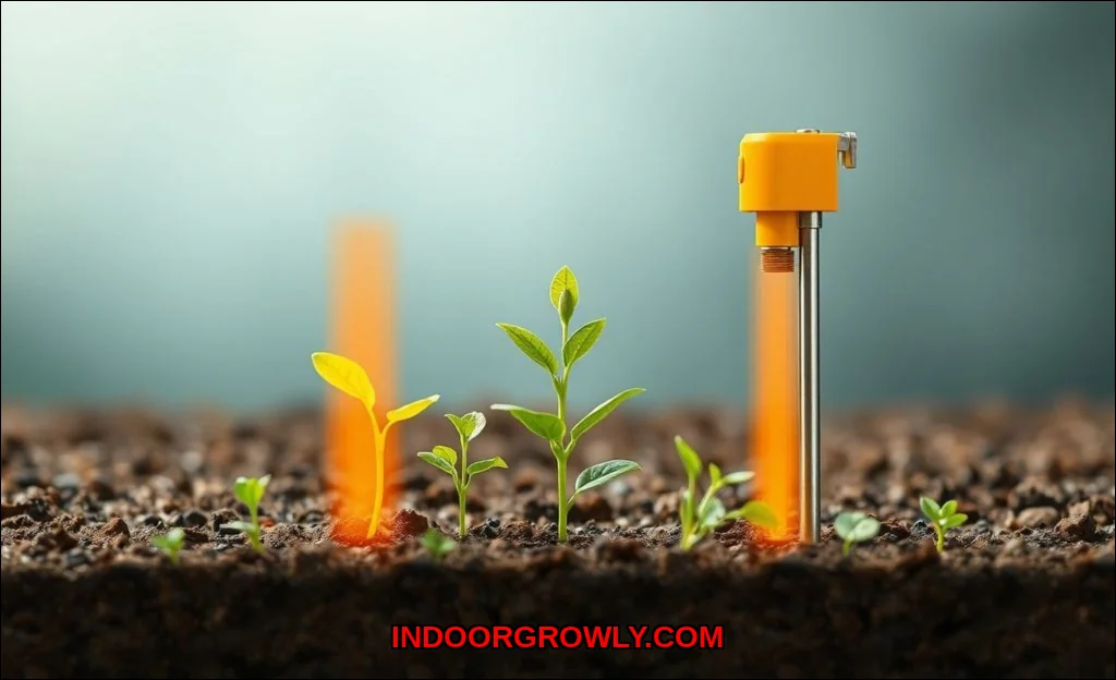 Clean vector illustration of soil moisture sensors